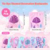 Clabby 16 Pcs Mermaid Party Favor Bags Mermaid Drawstring Bag Candy Gifts Sacks Backpack Bulk Birthday Fish Goodie Bags Under the Sea Ocean Theme Treat Bags for Travel Outdoor Bags 10 x 12 Inch