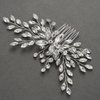 SWEETV Bride Silver Wedding Hair Comb Crystal Hair Accessories with Rhinestone Bridal Hair Clip Sparkly Hair Piece Gem Hair Accessories for Women and Girls