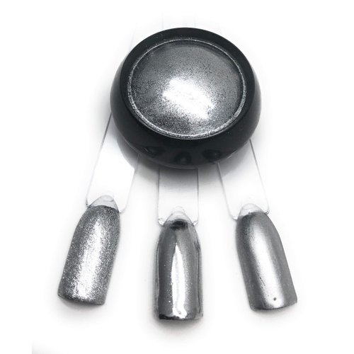NOCTÍS Silver metallic pigment powder for manicures and pedicures, nail art powders, easy to use