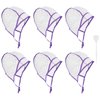 WLLHYF 6 Pieces Hair Cap Dye Colouring Cap Highlighting Frosting Cap Art Tipping Cap with Plastic Crochet Hook for Salon DIY Dyeing Hair Hairdressing