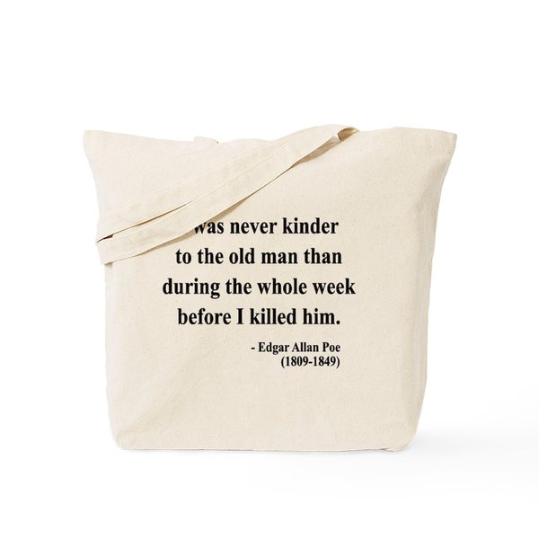 CafePress Edgar Allan Poe 20 Tote Bag Natural Canvas Tote Bag, Reusable Shopping Bag