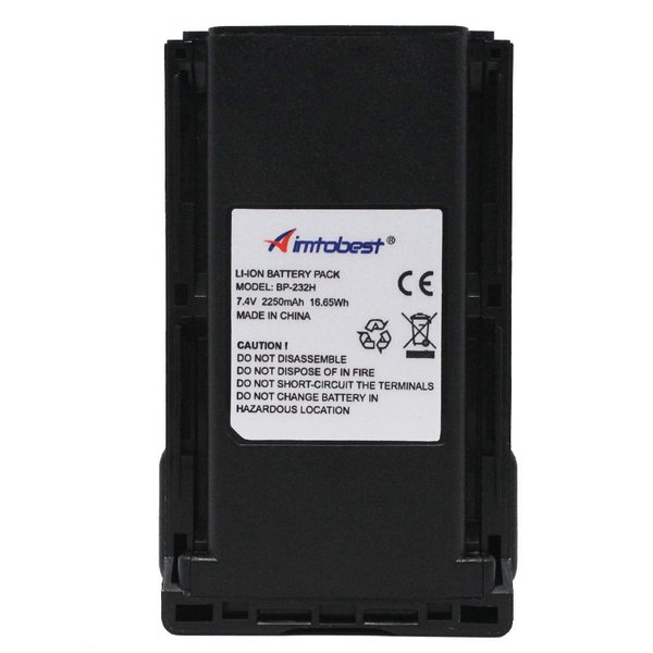 Aimtobest BP-232H BP232H 2250mAh Li-ion Battery Compatible for ICOM IC-F3011 IC-F4011 IC-F3021 IC-F4021 IC-F3161 IC-F4161 IC-A14 IC-F24 IC-F33 IC-F43 BP-232N BP-231 BP-230N