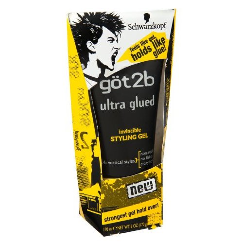 Schwarzkopf Got2b Ultra Glued 4 Vertical Styles Invincible Styling Gel 6 OZ (Pack of 12)