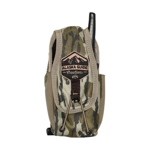 Alaska Guide Creations in-line Camo Accessory Pouch | Adapter GPS Radio Holder | One Size Fits Most Walkie Talkie Pack (Coyote Brown)