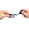 12 Pcs Black Plastic Side Hair Combs with 24 Teeth Hair Comb Clip DIY Hair Accessories for Women and Girls