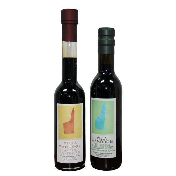 Villa Manodori Organic Modena & Villa Manodori Balsamic Vinegar Pack of 2