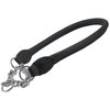 Rolled Genuine Leather Martingale Dog Collar Choker Black 7 Sizes (#6 - Neck Circumf.15.5"-17.5")
