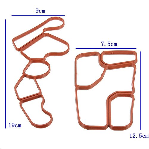 Ensun Engine Oil Filter Housing + Timing Case Gasket Replacement for Mercedes-Benz W203 W204 W221 2721840280, 2721840080
