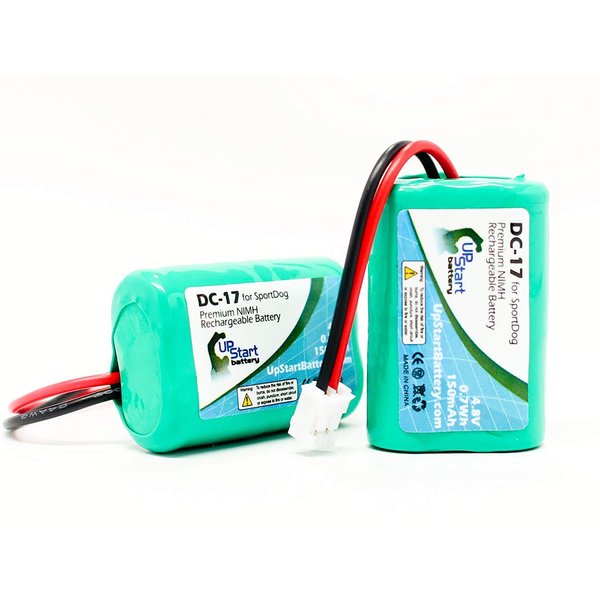 2 Pack Replacement for Kinetic MH120AAAL4GC Battery - Compatible with Kinetic DC-17 Dog Training Collar Battery (150mAh 4.8V NI-MH)