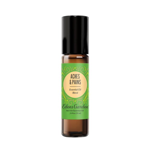 Edens Garden Aches & Pains "OK for Kids" Essential Oil Blend, 100% Pure & Natural Premium Best Recipe Therapeutic Aromatherapy Essential Oil Blends, Pre-Diluted 10 ml Roll-On