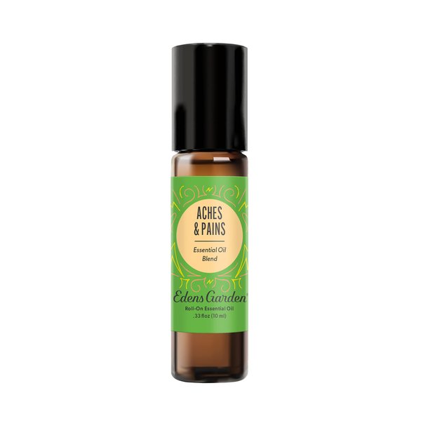 Edens Garden Aches & Pains "OK for Kids" Essential Oil Blend, 100% Pure & Natural Premium Best Recipe Therapeutic Aromatherapy Essential Oil Blends, Pre-Diluted 10 ml Roll-On