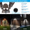 LEONLITE 3CCT LED Security Light, Motion Sensor Flood Lights Outdoor, Aluminum, 3 Modes Motion Detector+Dusk to Dawn+Switch Control, 3000K/4000K/5000K Selectable, IP65, Adjustable 2-Head, ETL, Bronze
