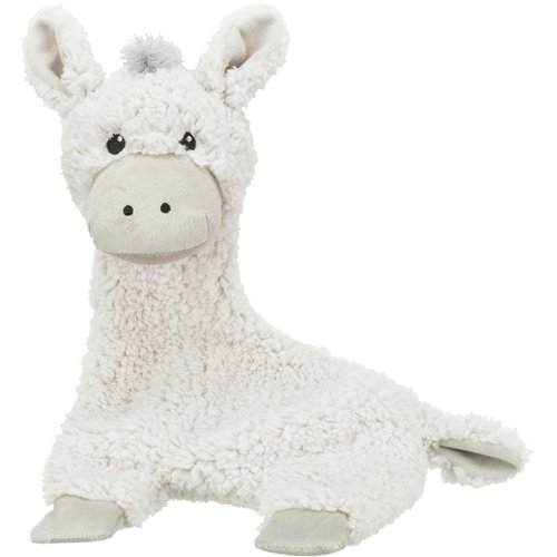 TRIXIE Be Eco Elenor The Donkey Plush and Crinkle Dog Toy for All Dogs, 16" No Stuffing with Squeaker Toy, 94% Recycle Material
