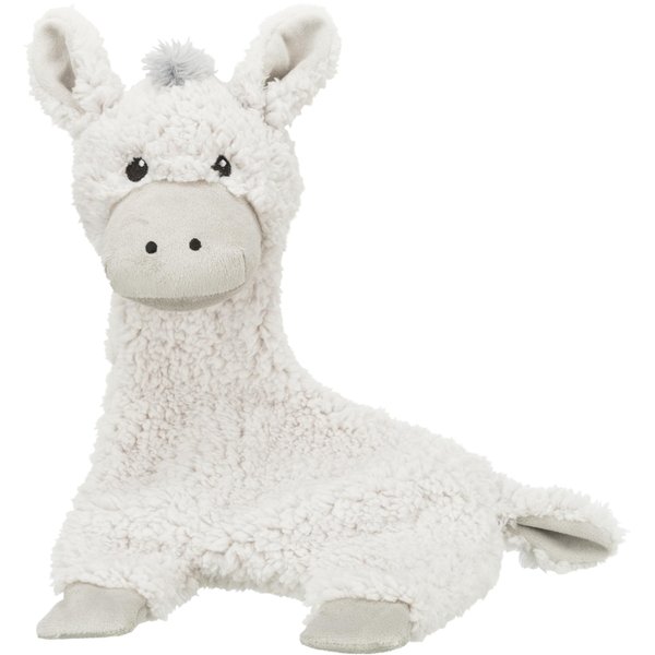 TRIXIE Be Eco Elenor The Donkey Plush and Crinkle Dog Toy for All Dogs, 16" No Stuffing with Squeaker Toy, 94% Recycle Material