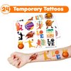 36PCS Basketball Party Favors 24 Tattoos Sticker 12 Stamp Set - Ideal Player, Team, Team, Shoot Themed Birthday Decor Supplies Goodie Bag, Classroom Gifts, Cute Rewards for Girls, Baby Shower Prizes
