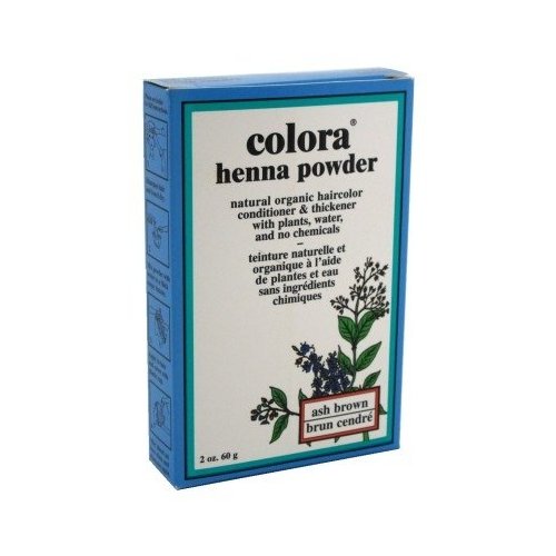 Colora Henna Powder Hair Color Ash Brown 2 Ounce (59ml) (6 Pack)