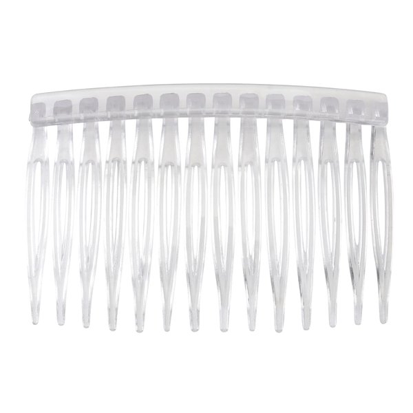 Lurrose 10PCS Clear Hair Side Combs Transparent Teeth Hair Barrettes Plastic Wedding Veil Combs Clips for Women Girls