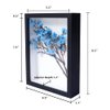 KAPIX Shadow Box 6x8 Picture Frame with HD Plexiglass Deep Wood Memory Box Display case for Flowers,Ticket,Memorabilia,Keepsake,Medal,Art and Photos,Black