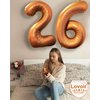 Orange 22 Number Balloons, 40 Inch Giant Number Balloons Foil Mylar Helium Orange Number 22 Balloons for 22th Birthday Party Supplies Anniversary Event Celebration Decorations
