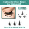DIY Eyelash Extension, 3D Effect Glue Bonded Band Individual Lash 48 Clusters Volume Lashes Set, Home Eyelash Extension, C curl Lashes Pack 16MM-Spikes-48 Clusters