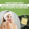 GIBI Aloe Vera Soap Bar - 7.06 Oz Moisturizing Aloe Vera Soap for Face & Body - Cleanses, Hydrates & Soothes Skin - Pure Natural Aloe Vera Bar Soap for All Skin Types