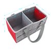 Vakdon 2PCS with Toys Portable Carrying Case for Toniebox Starter Set, Headphones and Charging Station, Can Hold 30-40 Tonies Figures Characters, Travel Storage Bag for Toniebox (Gray+Red)