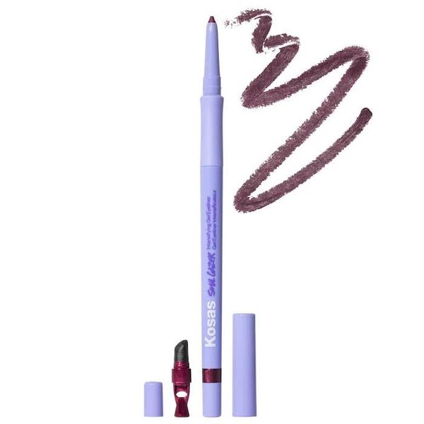 Kosas Soulgazer Intensifying Waterproof Gel Eyeliner - Bewitch (Night Violet Satin). Bonus Premium Korean Sheet Masque with Collagen
