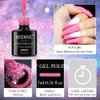 MIZHSE Neon Reflective Gel Polish Set,Sparkly Shiny Disco Shimmer Nail Polish Gel Kit Fluorescent Bright UV LED Soak Off Glitter Nail Gel Polish for DIY Nail Art Salon