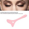 Pwshymi Eyebrow Pencil Stencil, Hollow Out Spoon Heart Shape Silicone Eyeliner Eyeshadow Stencil Aid Curvature Silicone Eyeliner Tool for Drawing Eye Shadow(Pink)