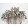 Generic Crystal leaves and flowers silver hair comb barrette clip bridal clip- Silvr, 1