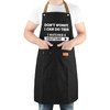 VIISPIRIT Father's Day Gifts for Dad, Funny Men Apron with 3 Tool Pockets Adjustable Neck Strap, Waterproof, Valentine's Gifts from Wife for Husband, Friends, Birthday Gifts, BBQ Cooking Chef Apron
