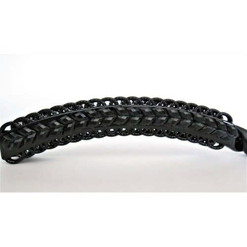 Black sparkly filigree banana hair clip with rhinestones medium fine hair
