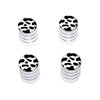 Cow Print - Tire Rim Wheel Valve Stem Caps - Aluminum