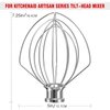 K5A Stainless Steel 6-Wire Whip Attachment for KitchenAid Bowl-Lift Mixer 5 Quart Bowl, Stainless Steel Whisk Replacement for Kitchen Aid Mixer, Dishwasher Safe, Egg Heavy Cream Beater.