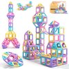 Rurvale Toddler Girl Toys, Magnetic Tiles Basic Set, Birthday Gifts Ideas for Girls Age 3-5, Magnetic Building Blocks, Magnet STEM Montessori Toddler Kids Toys Gifts for 3 4 5 6 7 Year Old Girls