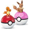 MEGA Pokémon Action Figure Building Toys Set, Poké Ball 2-Pack, Charmander and Eevee with 40 Pieces, for Kids