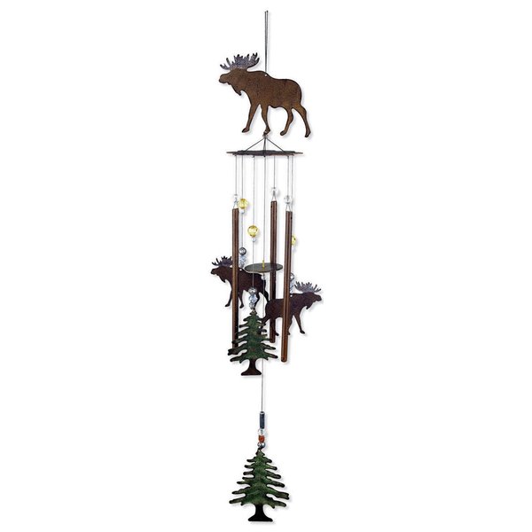 Sunset Vista Designs Wilderness Wonders Moose Wind Chime, 28-Inch Long