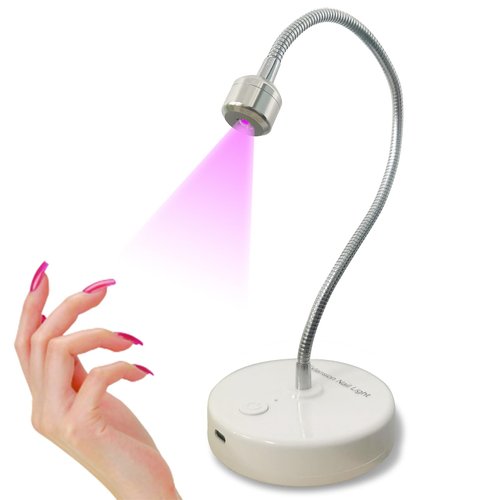 YIZHUO UV Light for Nails Gel UV Led Nail Lamp Led UV Led Nail Lamp Gel X Lamp Portable Rechargeable GooseNeck Nail Dryer Nail Lights for Semi Cured Gel Nail Strips