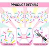 Whaline 2Pcs Ice Cream Sprinkles Bow Hair Clips Pastel Cake Donut Sprinkles Ribbon Hair Bow Barrette Summer Confetti Hairgrips for Women Birthday Party Supplies