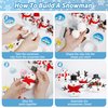 6 Pack Snowman Kit, Christmas Craft DIY for Kids, Build a Snowman Craft Winter Decorations Indoor, Creative Kids Air Dry Clay Modeling Crafts Kit for School Winter Party Activities Kids
