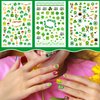 Partywind 966 Styles St Patrick's Day Nail Stickers, Self-Adhesive Saint Patrick's Day Nail Art Stickers Decals Wraps for Kids Women Girls, Irish Shamrock Accessories Decorations (15 Sheets)