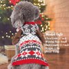 KYEESE Holiday Dog Sweater Christmas Hoodie with Leash Hole Reindeer Snowflake Red Dogs Knitwear Small Pullover Pet Sweater Christmas