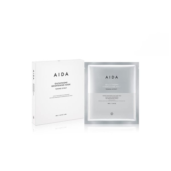 AIDA Glutathione Brightening Mask Toning Effect Gel Mask Pack (1.34oz X 4sheets)