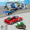 City Police Truck and Trailer Building Sets, Compatible with Lego Police Car with Tow Truck, Helicopter, Car, Motorcycle, Police Chase Building Blocks Toy Set Gift for Boys Aged 6-12, 509 PCS