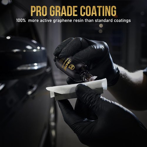 Graphene Ceramic Coating for Cars (70ml) 15H Advanced Graphene Coating for Car Detailing - 10+ Years of Long Lasting Protection -Easy to Use Stronger than Car Wax，Extra-hardness High Gloss