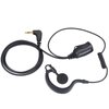 COMMIXC 2-Pack Walkie Talkie Earpiece with Mic, 2.5mm 1-Pin G-Shape Walkie Talkie Headset with PTT, ONLY Compatible with Motorola Talkabout Two-Way Radios