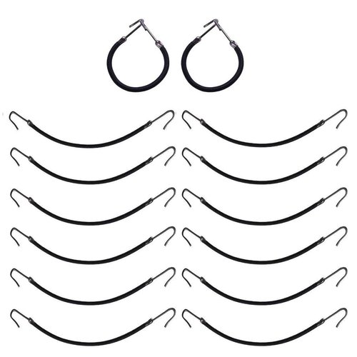 20pcs Bungee Hair Ties Bungee Elastic Hair Bands Hair Bungee Cords with Hooks Bungee Cord Hair Tie Hair Hook Blonde Ponytail Holder Hair Wrap