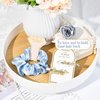 12 PCS Bridesmaid Proposal Gifts Bridesmaid Hair Clips Bridesmaid Scrunchies Bridal Shower Gifts Silk Satin Soft Blue Hair Accessories Bridesmaid Wedding Favor Women Girls