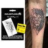INKARTLINK Temporary Tattoos, Semi Permanent Tattoo Adult Art Design Waterproof Temp Tattoo Party Favors Tattoo Stickers Realistic Look, No Adhesive, Lasts 1-2 Weeks Black (Lion)