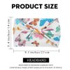 Aceorna Boho Butterfly Headbands Stretch Knotted Hairbands Floral Printed Hair Bands Elastic Turban Head Wraps Wide Head Bands for Women and Girls Pack of 4 (Butterfly A)